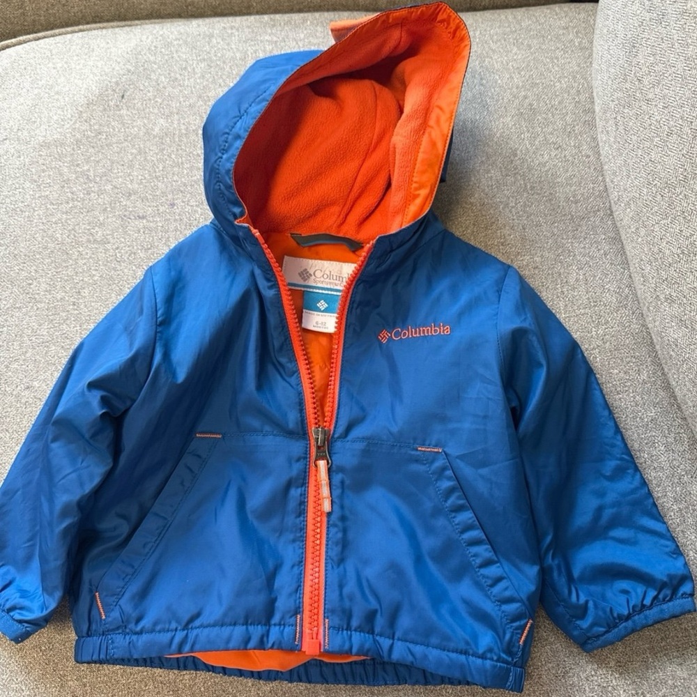 Columbia Kids Raincoat in Blue and Orange